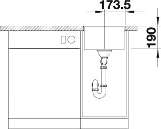 BLANCO SUBLINE 320-F Spoelbak Graniet rock grey 523417