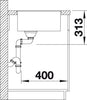 BLANCO SUBLINE 320-F Spoelbak Graniet antraciet 523416