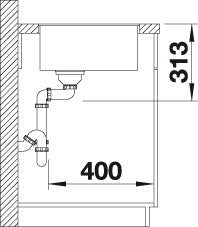 BLANCO SUBLINE 320-F Spoelbak Graniet café 523421