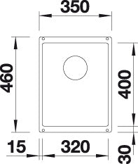 BLANCO SUBLINE 320-U Spoelbak Graniet wit 523410