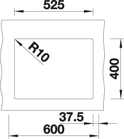 BLANCO SUBLINE 340/160-U Spoelbak Graniet café 523557