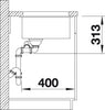 BLANCO SUBLINE 340/160-U Spoelbak Graniet antraciet 523548