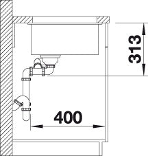 BLANCO SUBLINE 340/160-U Spoelbak Graniet antraciet 523548