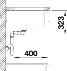 BLANCO SUBLINE 350/350-U Spoelbak Graniet café 523583