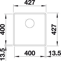 BLANCO SUBLINE 400-F Spoelbak Graniet antraciet 523475