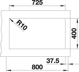 BLANCO SUBLINE 430/270-U Spoelbak Graniet zwart 525991