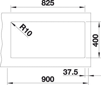 BLANCO SUBLINE 480/320-U Spoelbak Graniet zwart 525993