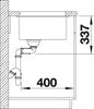 BLANCO SUBLINE 480/320-U Spoelbak Graniet tartufo 523591