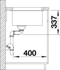 BLANCO SUBLINE 480/320-U Spoelbak Graniet zwart 525993