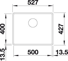 BLANCO SUBLINE 500-F Spoelbak Graniet zwart 525994