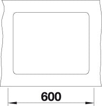 BLANCO SUBLINE 500-F Spoelbak Graniet antraciet 523532