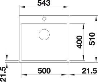 BLANCO SUBLINE 500-IF/A SteelFrame Spoelbak Graniet zwart 526000