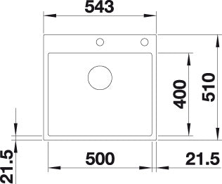 BLANCO SUBLINE 500-IF/A SteelFrame Spoelbak Graniet antraciet 524111