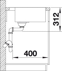 BLANCO SUBLINE 500-IF/A SteelFrame Spoelbak Graniet zwart 525999