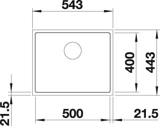 BLANCO SUBLINE 500-IF SteelFrame Spoelbak Graniet antraciet 524107