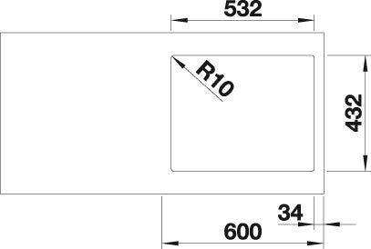 BLANCO SUBLINE 500-IF SteelFrame Spoelbak Graniet antraciet 524107