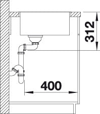 BLANCO SUBLINE 500-IF SteelFrame Spoelbak Graniet wit 524109