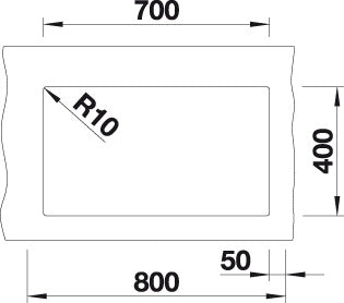 BLANCO SUBLINE 700-U Spoelbak Graniet zwart 526001