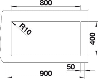 BLANCO SUBLINE 800-U Spoelbak Graniet tartufo 523148