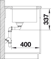 BLANCO SUBLINE 800-U Spoelbak Graniet zwart 526005