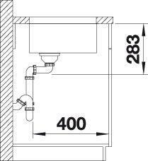 BLANCO SUPRA 340-U Spoelbak RVS 518199