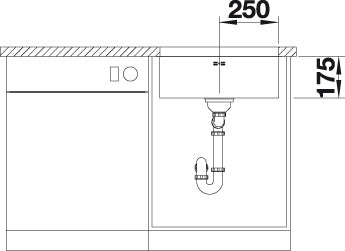 BLANCO SUPRA 500-U Spoelbak RVS 518205