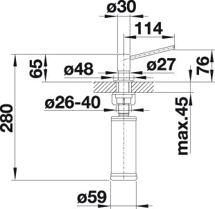 BLANCO TORRE Afwasmiddeldispenser messing chroom 512593