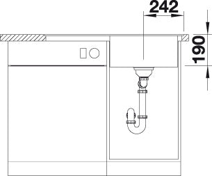 BLANCO ZENAR 45 S-F spoelbak Graniet wit 523836