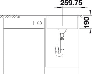 BLANCO ZENAR 5 S-F spoelbak Graniet zwart 526049