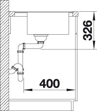 BLANCO ZENAR 5 S-F spoelbak Graniet wit 523876