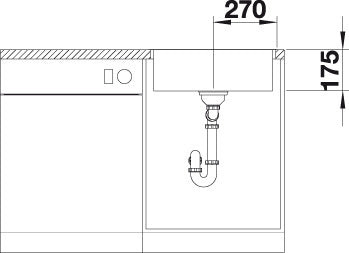 BLANCO ZEROX 500-IF Durinox Spoelbak RVS 523098