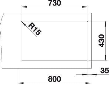 BLANCO ZEROX 700-IF Durinox Spoelbak RVS 523099