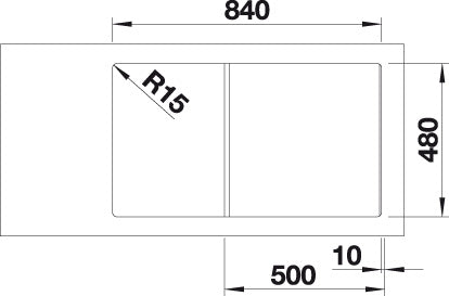 BLANCO ZIA 5 S spoelbak Graniet wit 520506