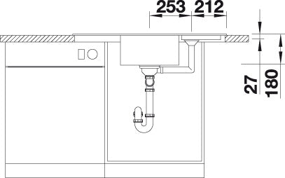 BLANCO ZIA 9 E spoelbak Graniet café 515074