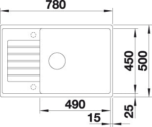 BLANCO ZIA XL 6 S Compact spoelbak Graniet antraciet 523263